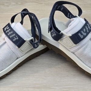 Reebok White and Navy Athletic Sandals